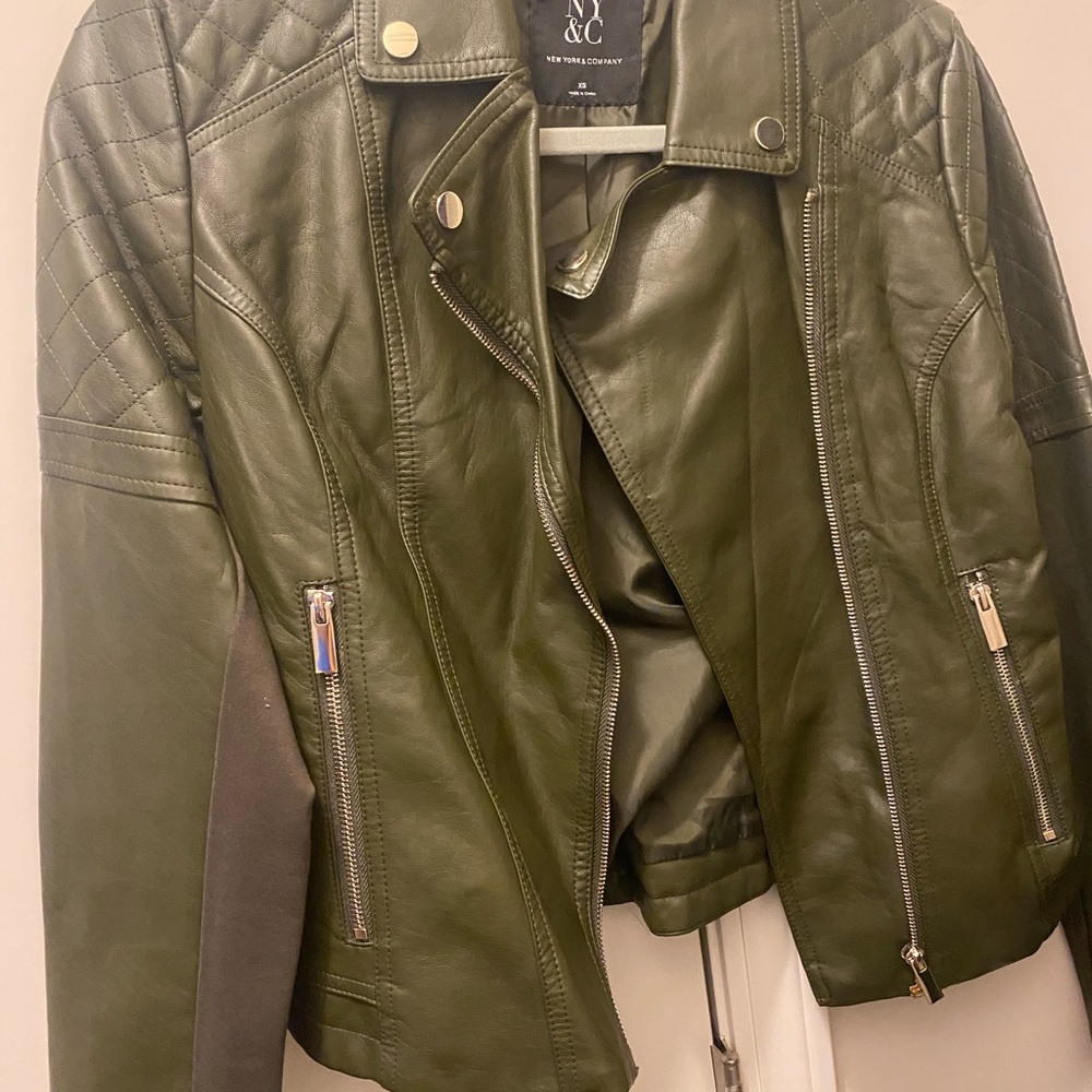 Brand New Olive Green motorcycle jacket.